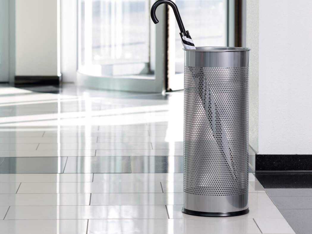 Stojak na parasole DURABLE srebrny metalowy okrągły 3350-23