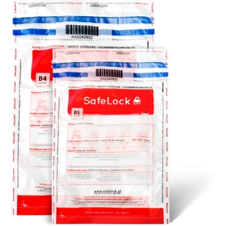 Koperty bezpieczne B5 przezroczyste 50szt. EMERSON