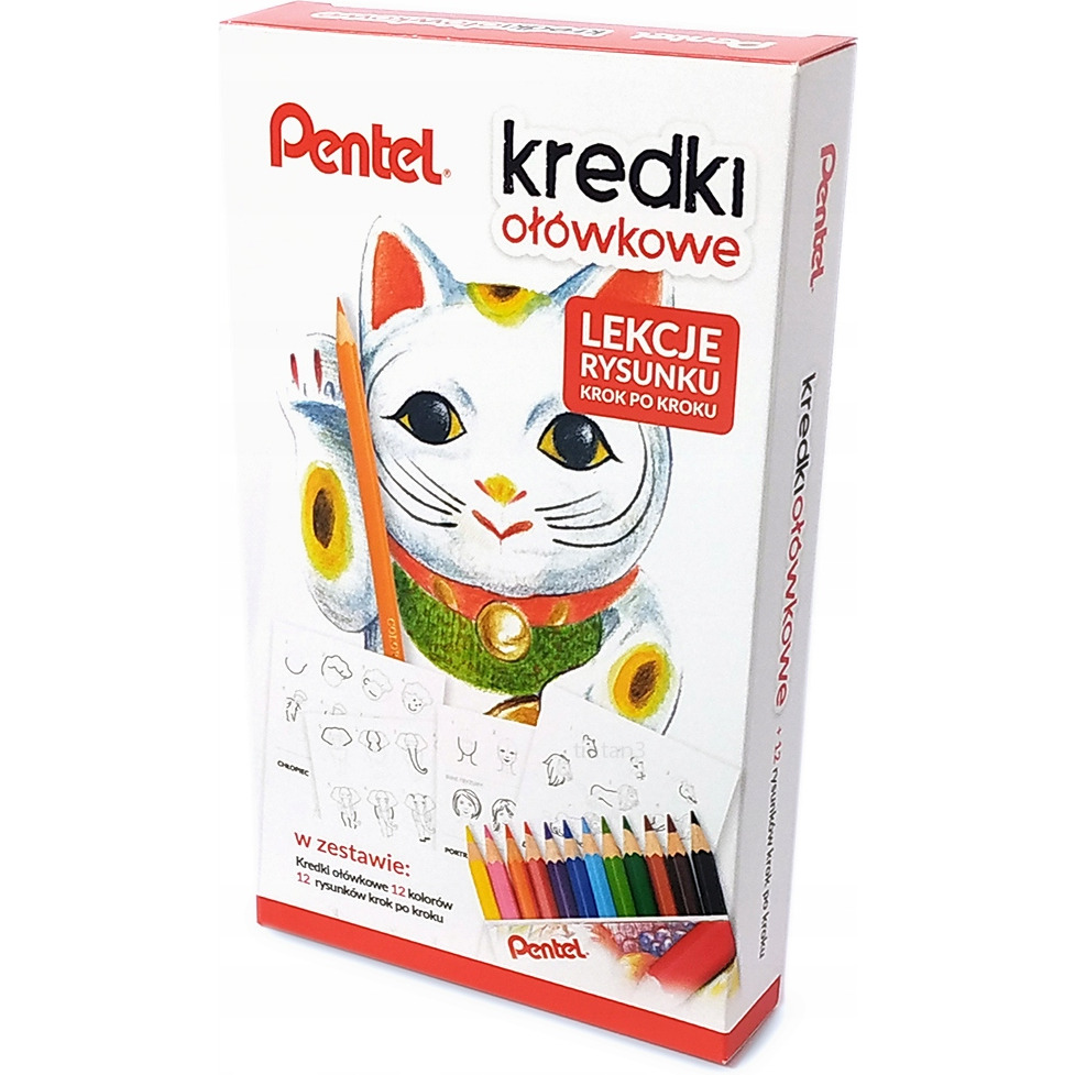 Kredki ołówkowe PENTEL 12 kolorów CB8-12 CB8-12