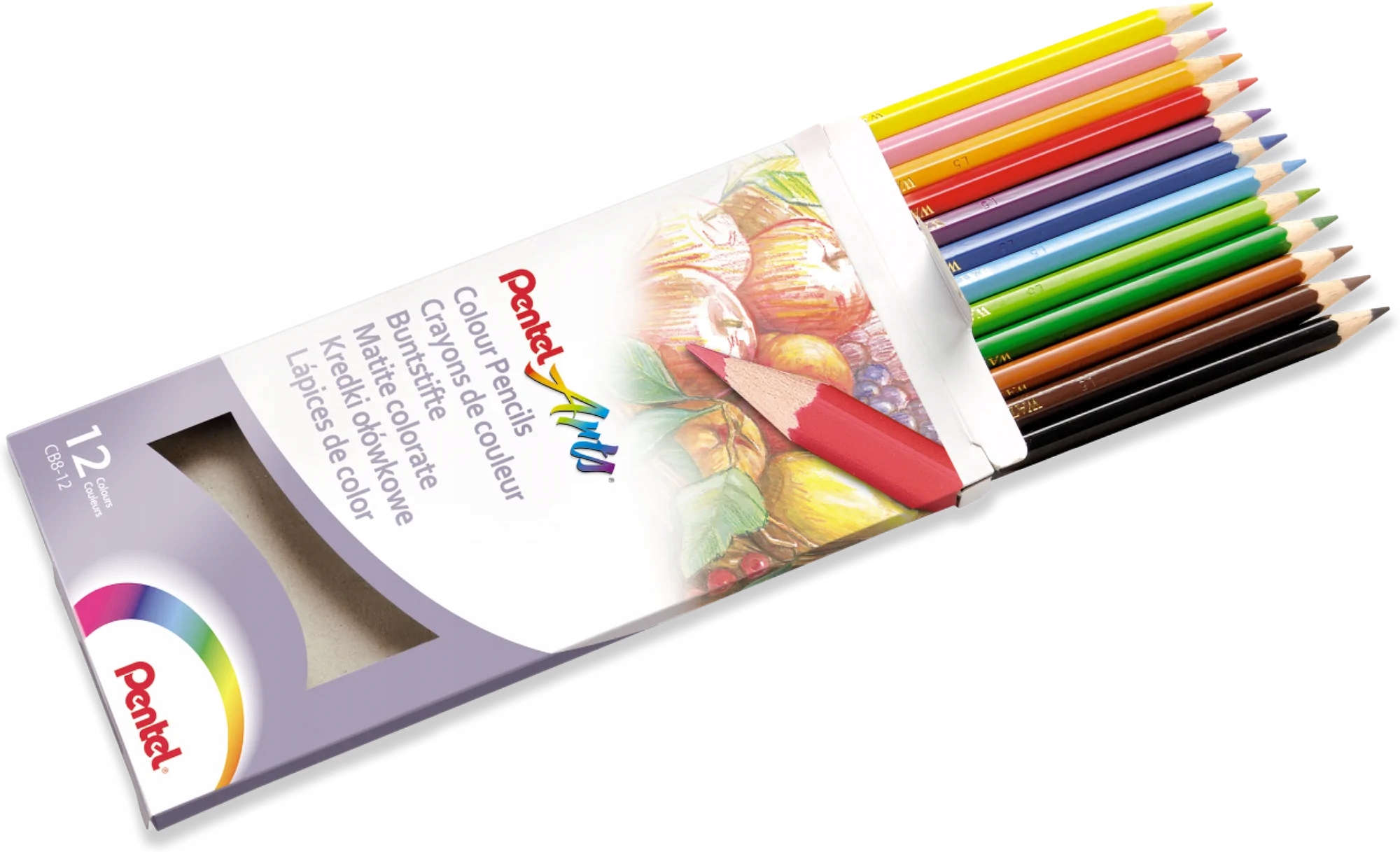 Kredki ołówkowe PENTEL 12 kolorów CB8-12 CB8-12