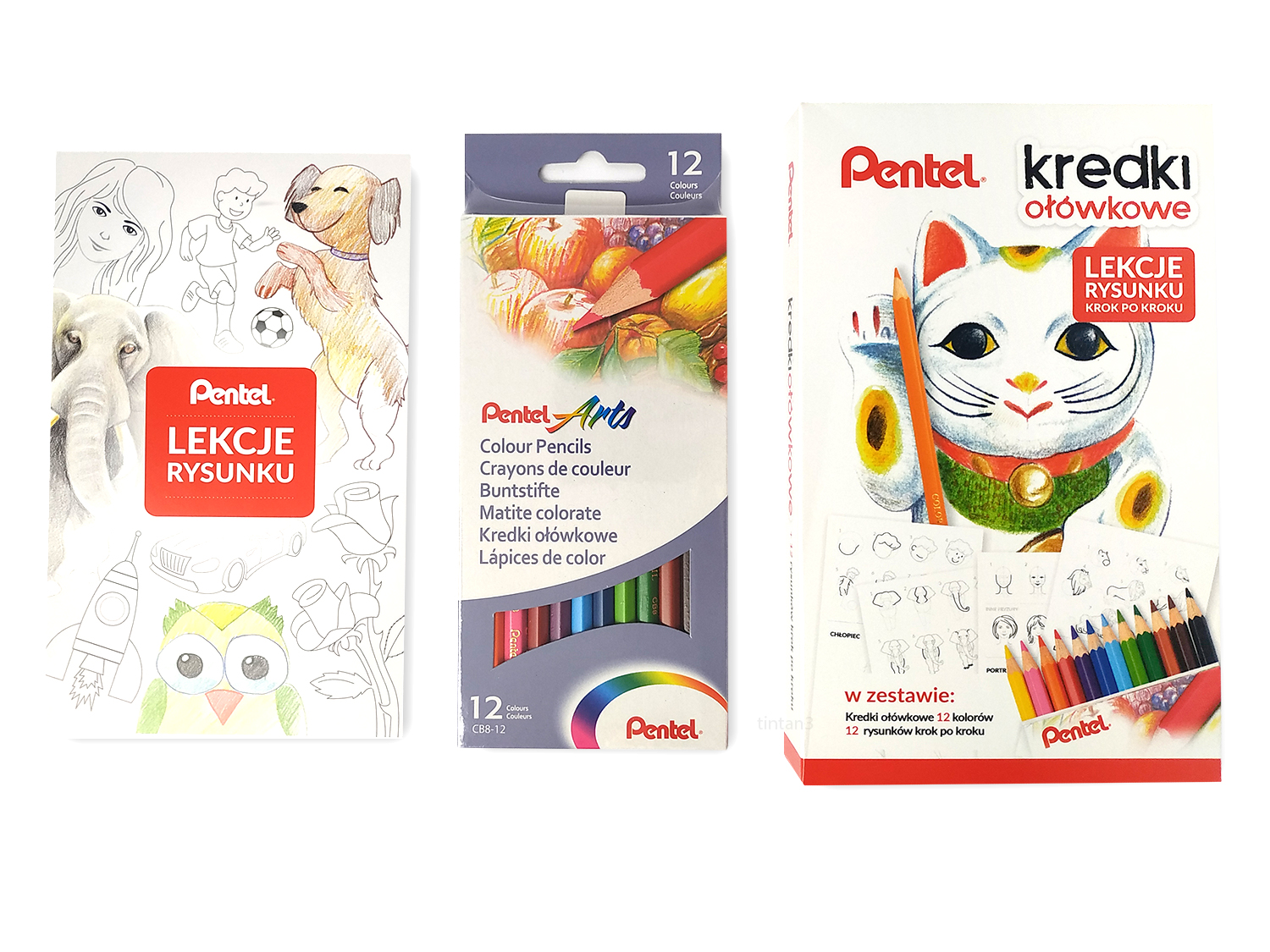 Kredki ołówkowe PENTEL 12 kolorów CB8-12 CB8-12