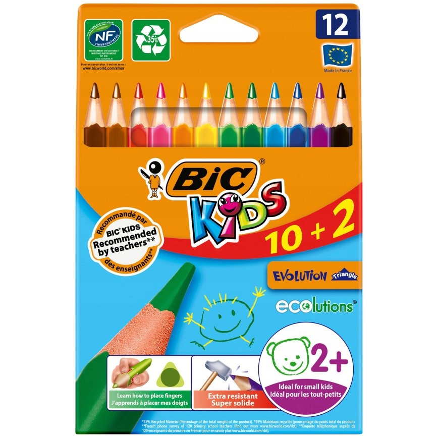 Kredki BIC Evolution Triangle Pudełko 12