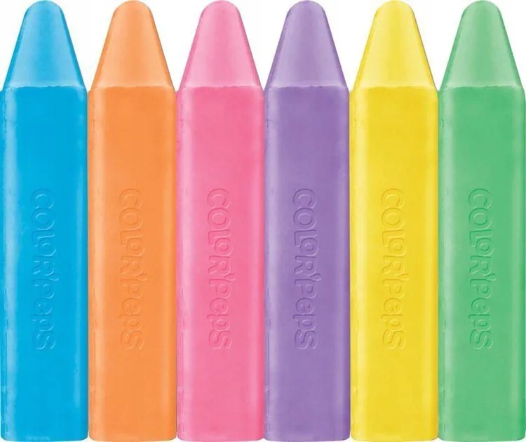 Kreda chodnikowa COLOR PEPS 6 kolorów, pud z zawieszką; 936010 MAPED