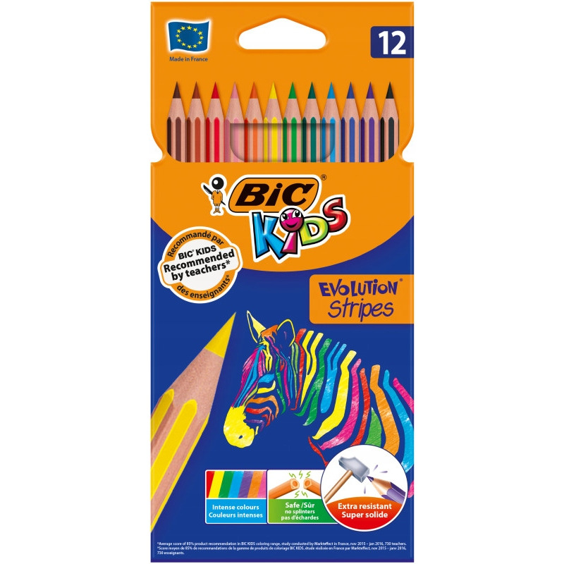 Kredki Eco Evolution Stripes pudełko 12 szt. 82902910 BIC