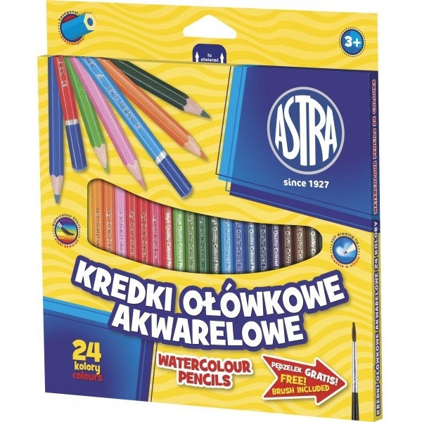 Kredki ołówkowe akwarelowe 24 kolory 312110005 ASTRA