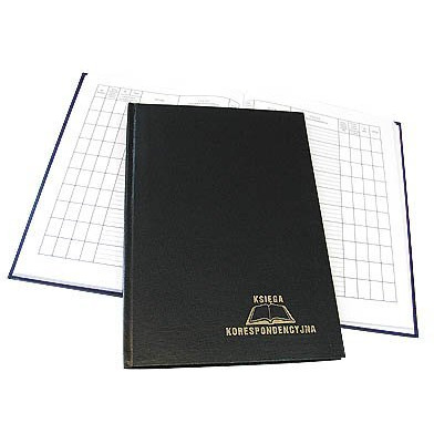 Książka korespondencyjna A4 96 kartek - czarna WARTA 1824-229-010