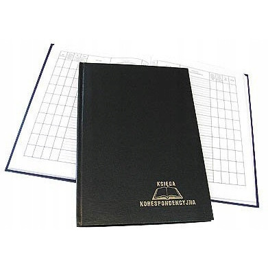Książka korespondencyjna A4 300 kartek - czarna WARTA 1824-229-020