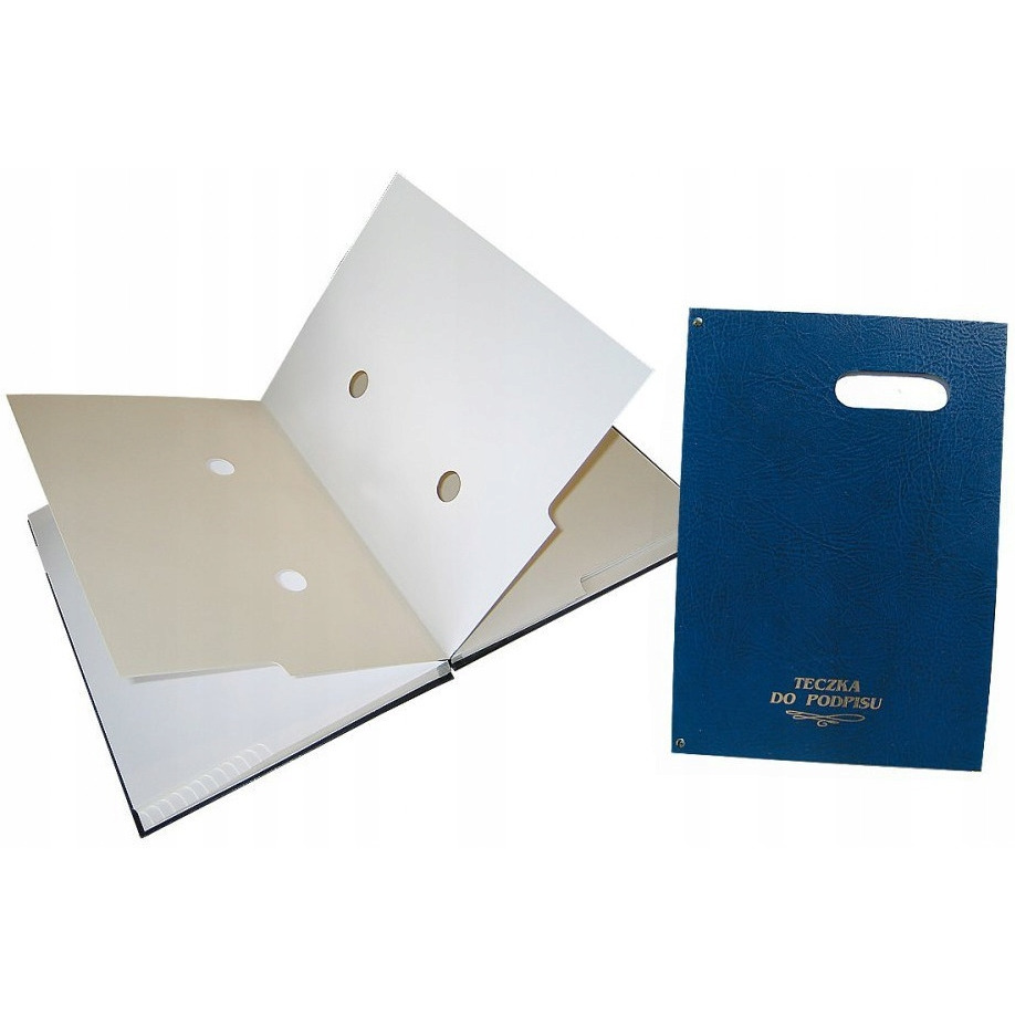 Teczki do podpisu 20k z okienkiem (granat) WARTA 1826-920-035