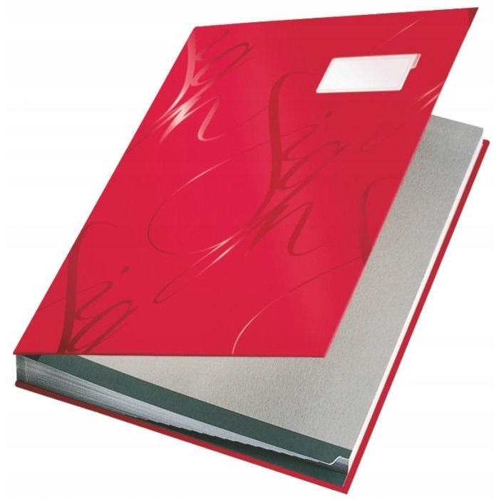 Książka do podpisu LEITZ czerwony 18 przegródek 57450025