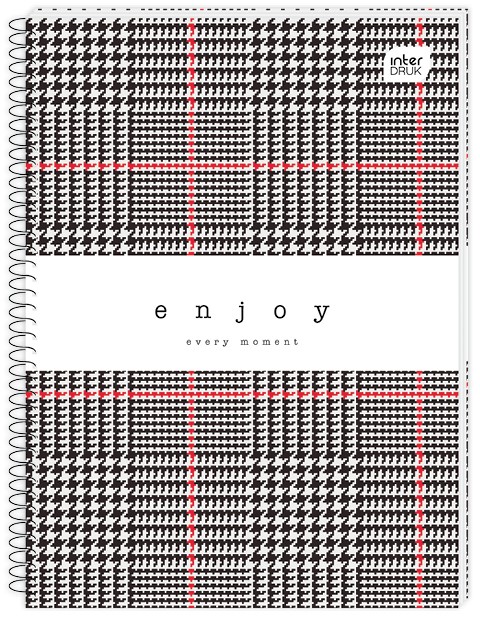 Kołonotatnik A5 160k kratka miękka oprawa INTERDRUK