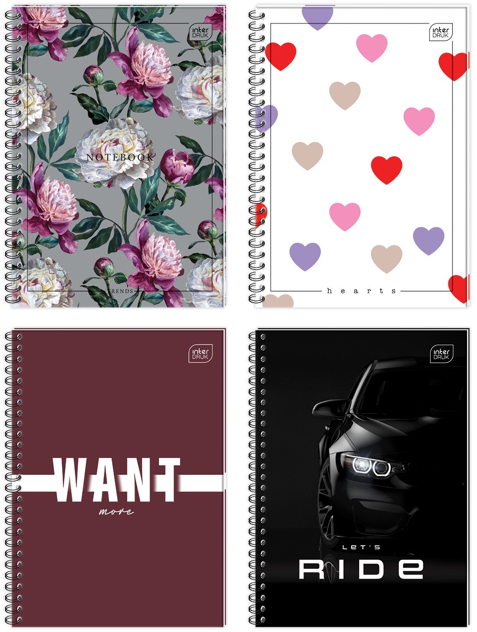 Kołobrulion A5 80k kratka z kolorowym marginesem INTERDRUK