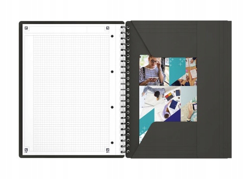 Kołonotatnik A4 80K krata PP OXFORD Meetingbook International 100100362