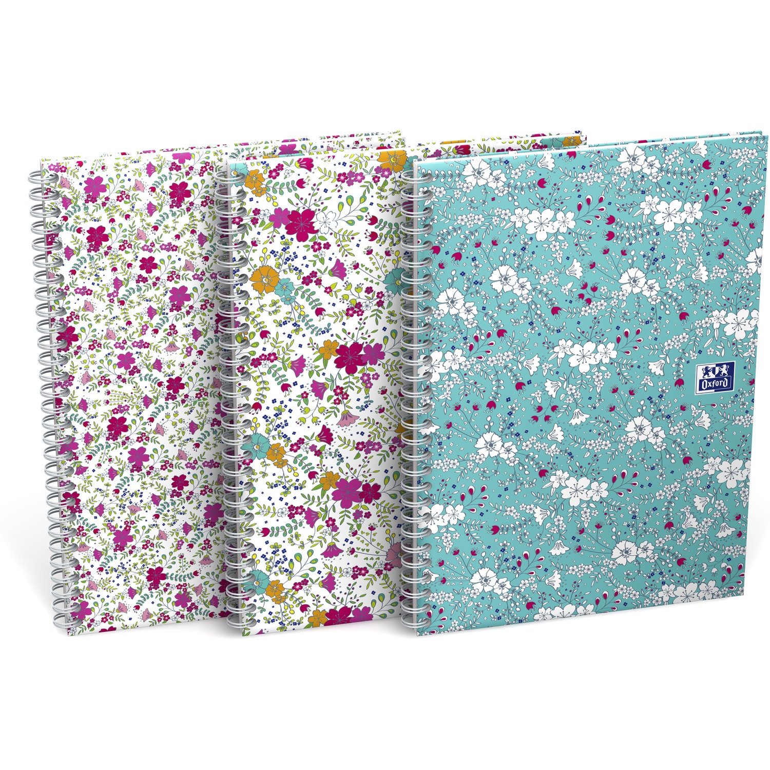 Kołonotatnik OXFORD FLORAL A5 60k 90g kratka 400094951