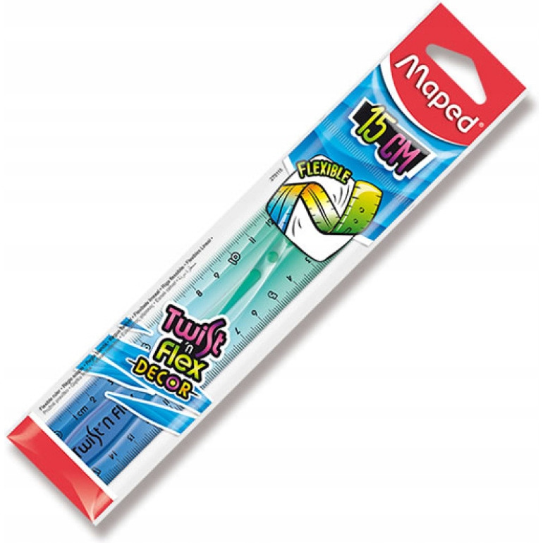 Linijka TWISTN FLEX DECOR niełamliwa 15 cm torebka; 279115 MAPED