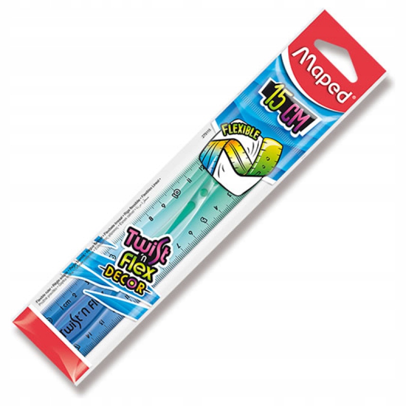 Linijka TWISTN FLEX DECOR niełamliwa 15 cm torebka; 279115 MAPED