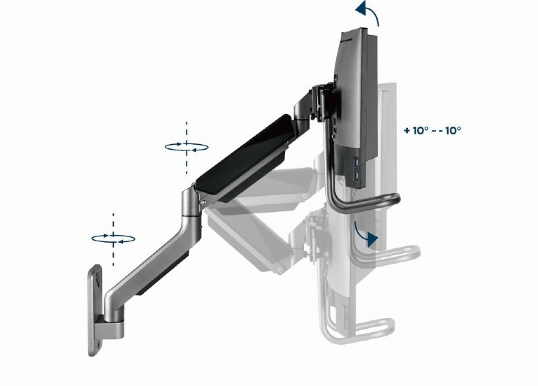 Uchwyt ścienny na 2 monitory 17-32 cali 8kg