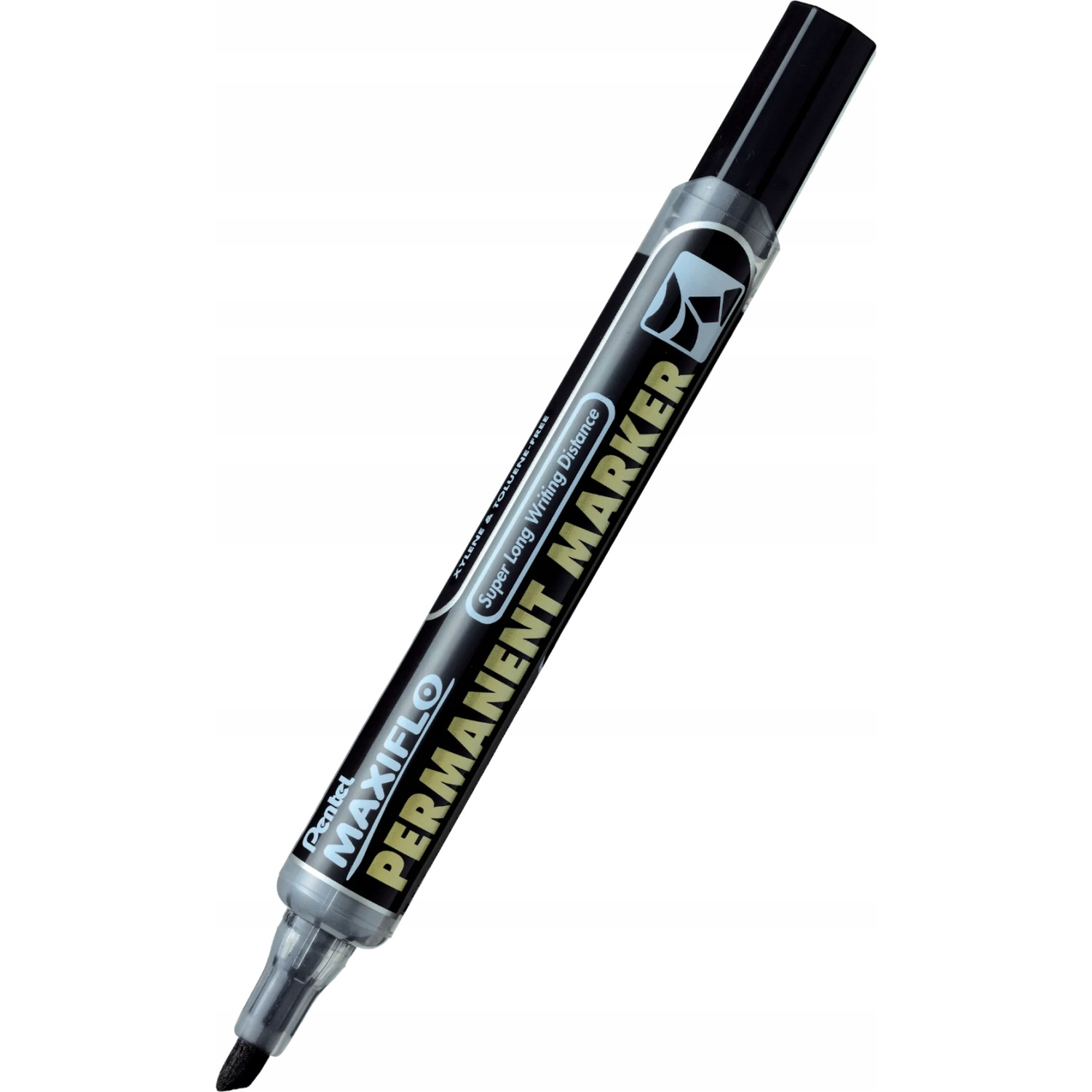 Marker permanentny NFL60 czarny ścięty z tłoczkiem płynny tusz PENTEL