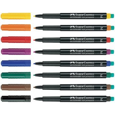 Foliopis z gumką OHP MULTIMARK F 0.6 niebieski 10szt FABER-CASTELL