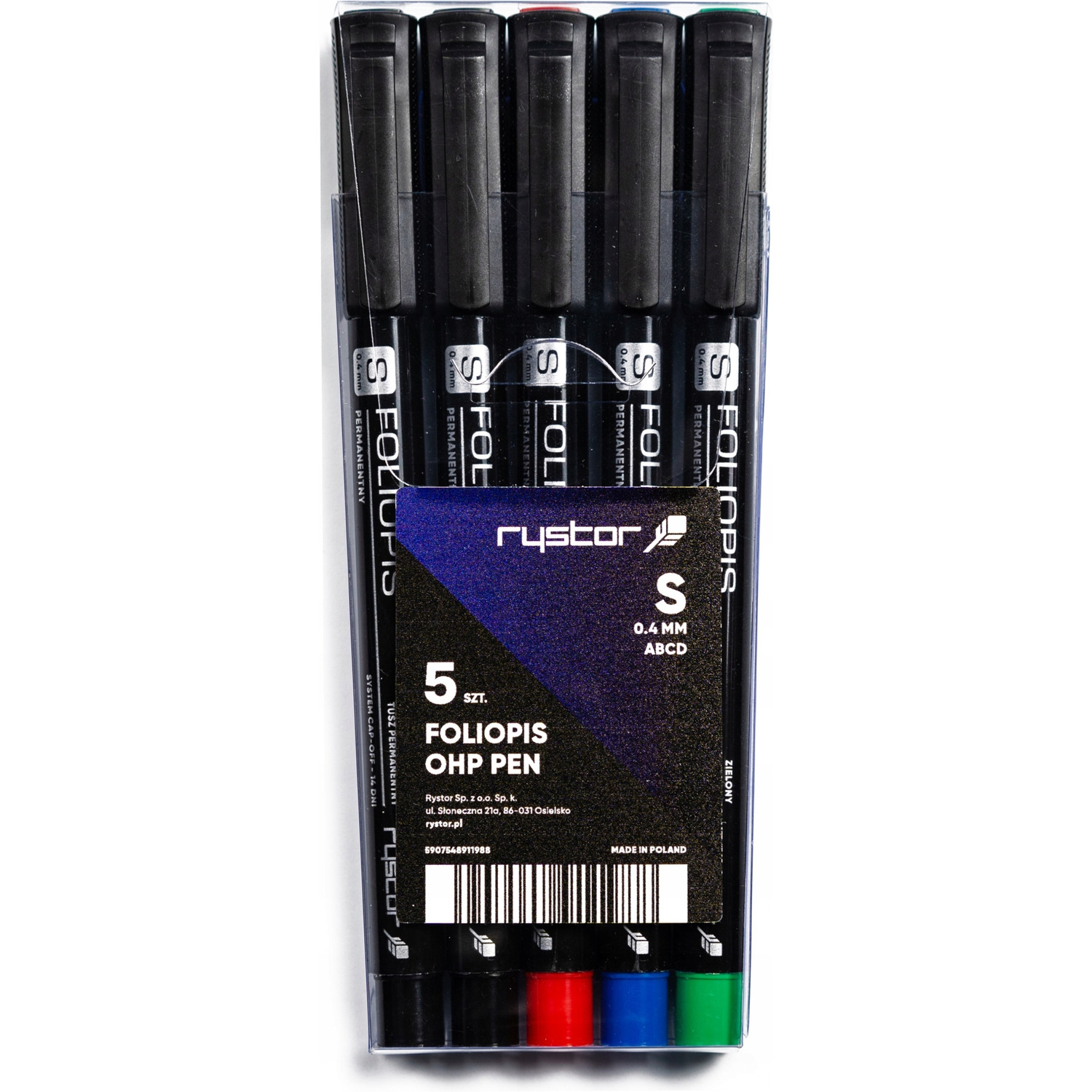 Foliopis FS-4 RYSTOR komplet 5sztuk w etui. 436-528
