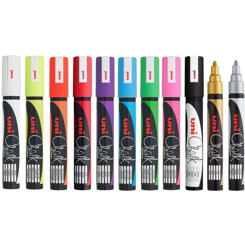 Marker z farbą kredową CHALK PWE-5M srebrny UNI UNPWE5M/DSR