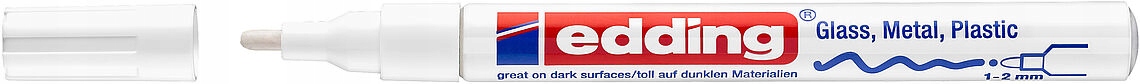 Marker lakierowy 1-2mm 751 biały EDD ING końcowka okrągła