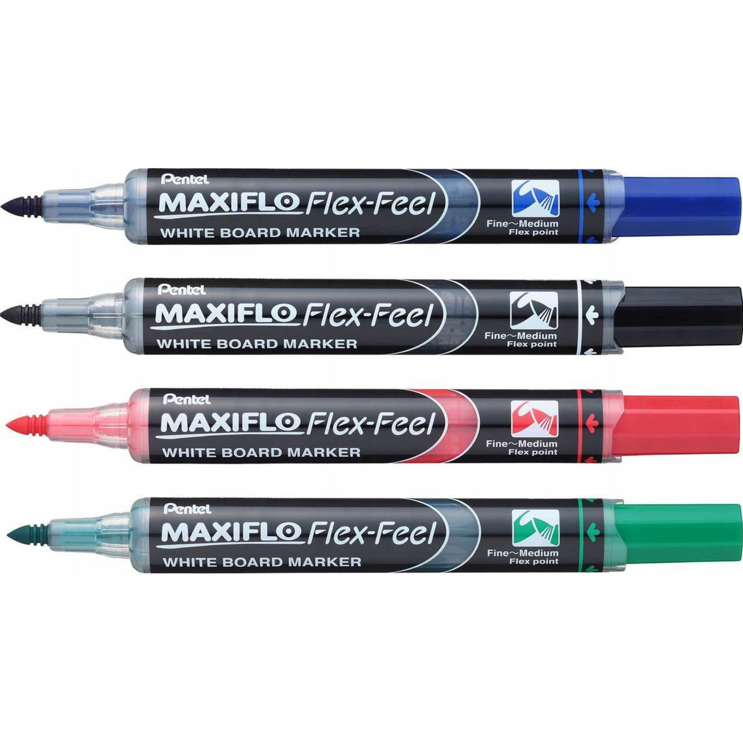 Zestaw markerów suchościeralnych z elastyczną końcówką PENTEL