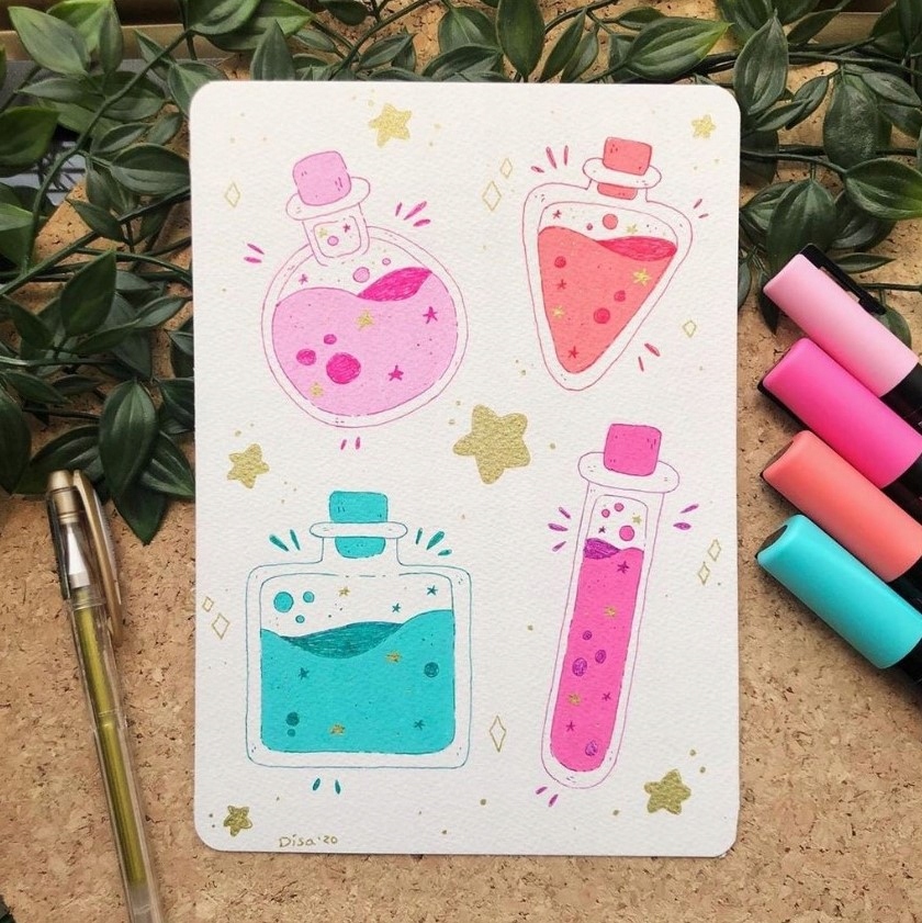 Marker z farbą plakatową Posca PC-5M, żółty, UNI