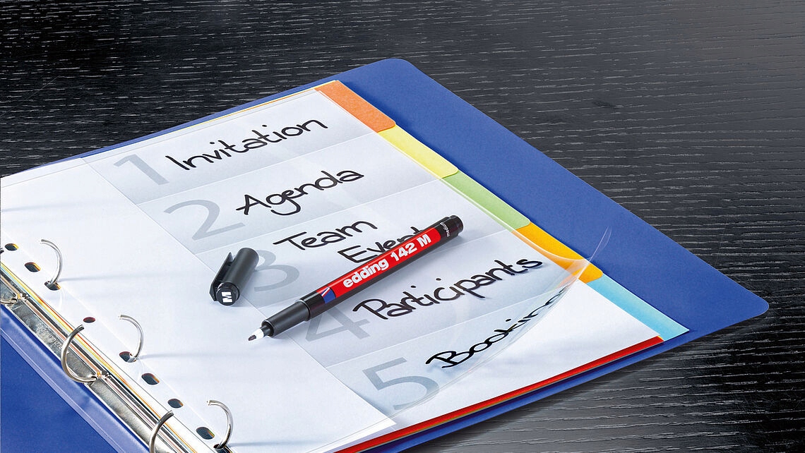 Markery niezmywalne do folii 4 kol. 1mm; 142M/4S ED  EDDING