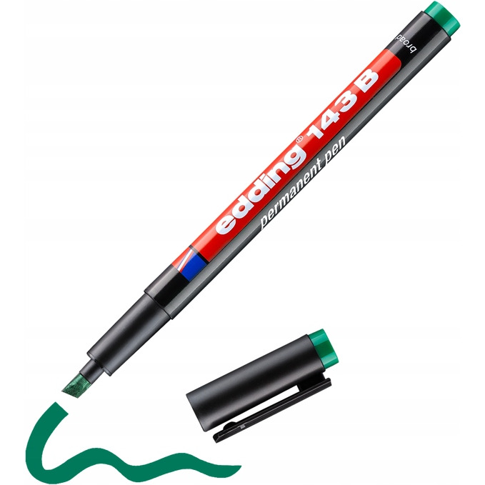 Marker niezmywalny do folii 1-3mm zielony; 143B/004/ZI ED  EDDING