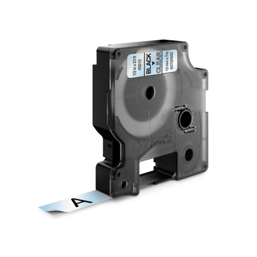 Taśma DYMO D1 12mm czarny /przeźroczysta 450x10 S0720500