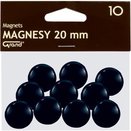 Magnesy_20mm_opak.tif średnica 20 mm czarny 10 szt