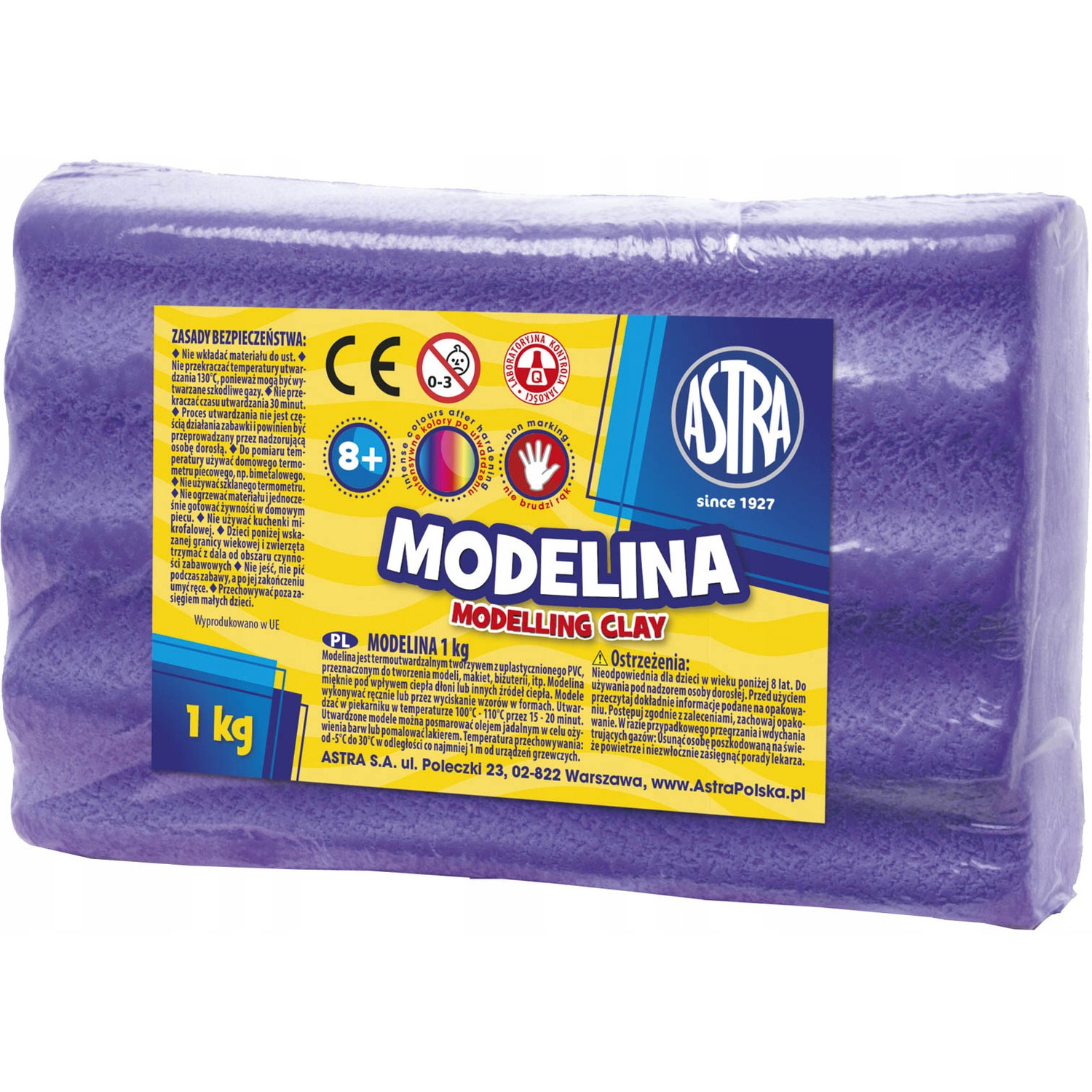 Modelina Astra 1 kg fioletowa; 304111003  ASTRA
