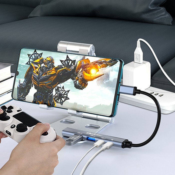 HUB adapter USB-C 3.1 5w1 | USB-C PD | USB-C | 2x USB 2.0 | USB  3.0