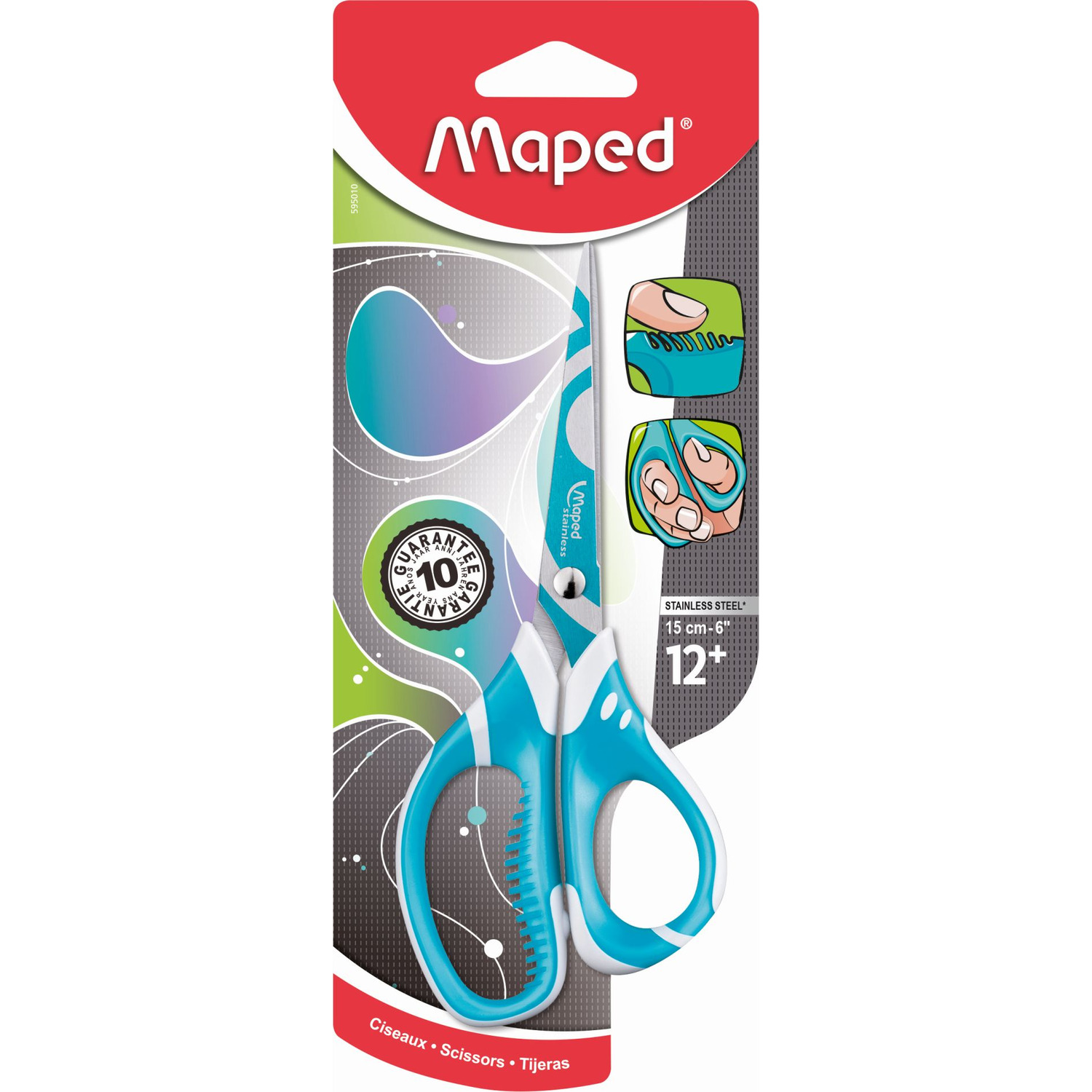 Nożyczki Zenoa Fit 15cm Blister 5950x10 MAPED