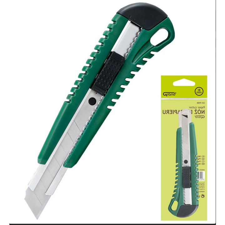 Nóż do papieru z blokadą i prowadnicą GRAND GR-9988 18mm 130-1190