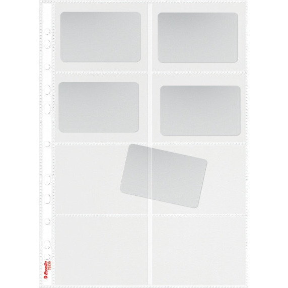 Koszulki na 16 wizytówek A4 ESSELTE (10szt) 78930