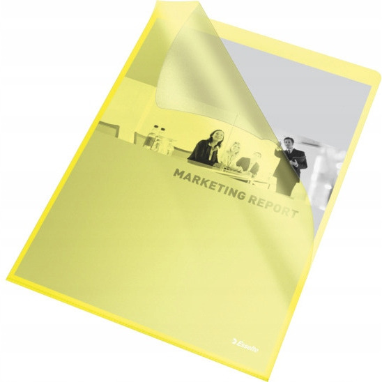 Ofertówki groszkowe A4 115mic żółte (25szt) ESSELTE 60836