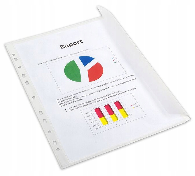 Koszulki groszkowe z klapką A4 MAXI 110 mic. (10szt) BANTEX 100550133