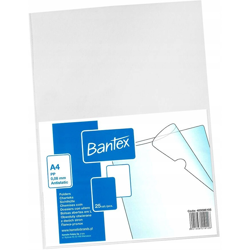 Obwoluta krystaliczna A4 PP 80mic (25szt) BANTEX