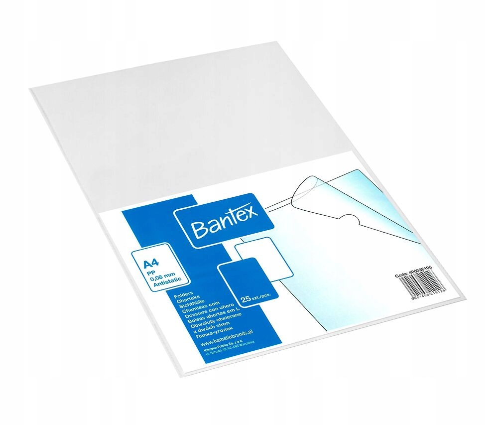 Obwoluta krystaliczna A4 PP 80mic (25szt) BANTEX
