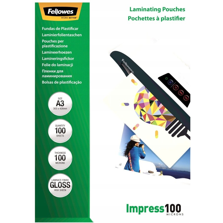 Folia do laminowania FELLOWES 100 mic A3 100szt 53512