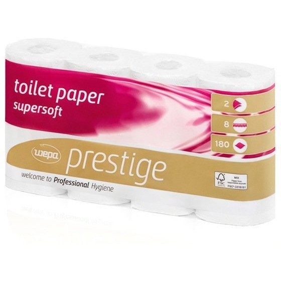 Papier toaletowy dwuwarstwowy (8 rolek) 180 listków WEPA