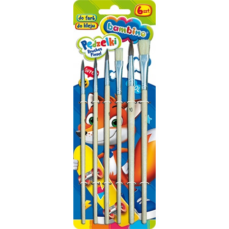 Pędzelki BAMBINO 6 szt. St.Majewski