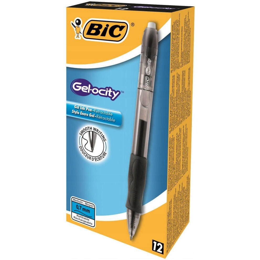 Pióro żelowe Gelocity Gel czarny pudełko 12 szt. 829157 BIC