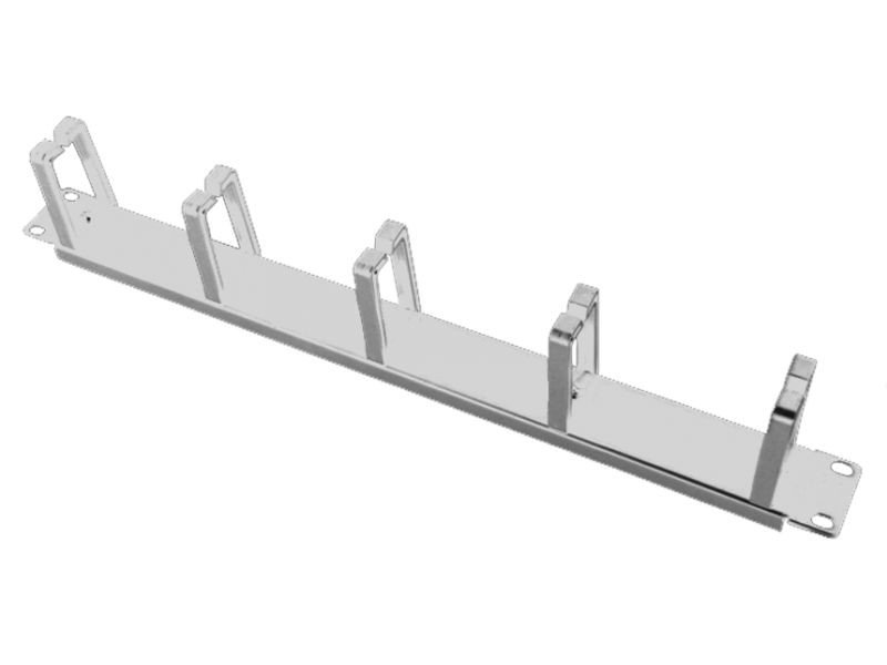 Organizator kabli 1U 19" 5 uchwytów Czarny