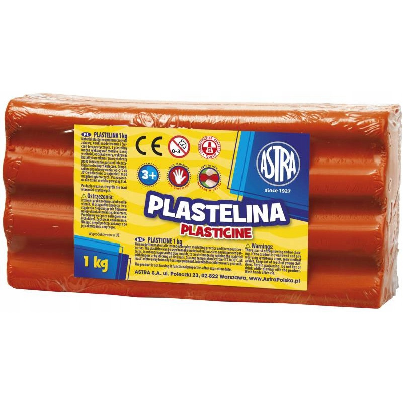 Plastelina Astra 1 kg czerwona; 303111006  ASTRA