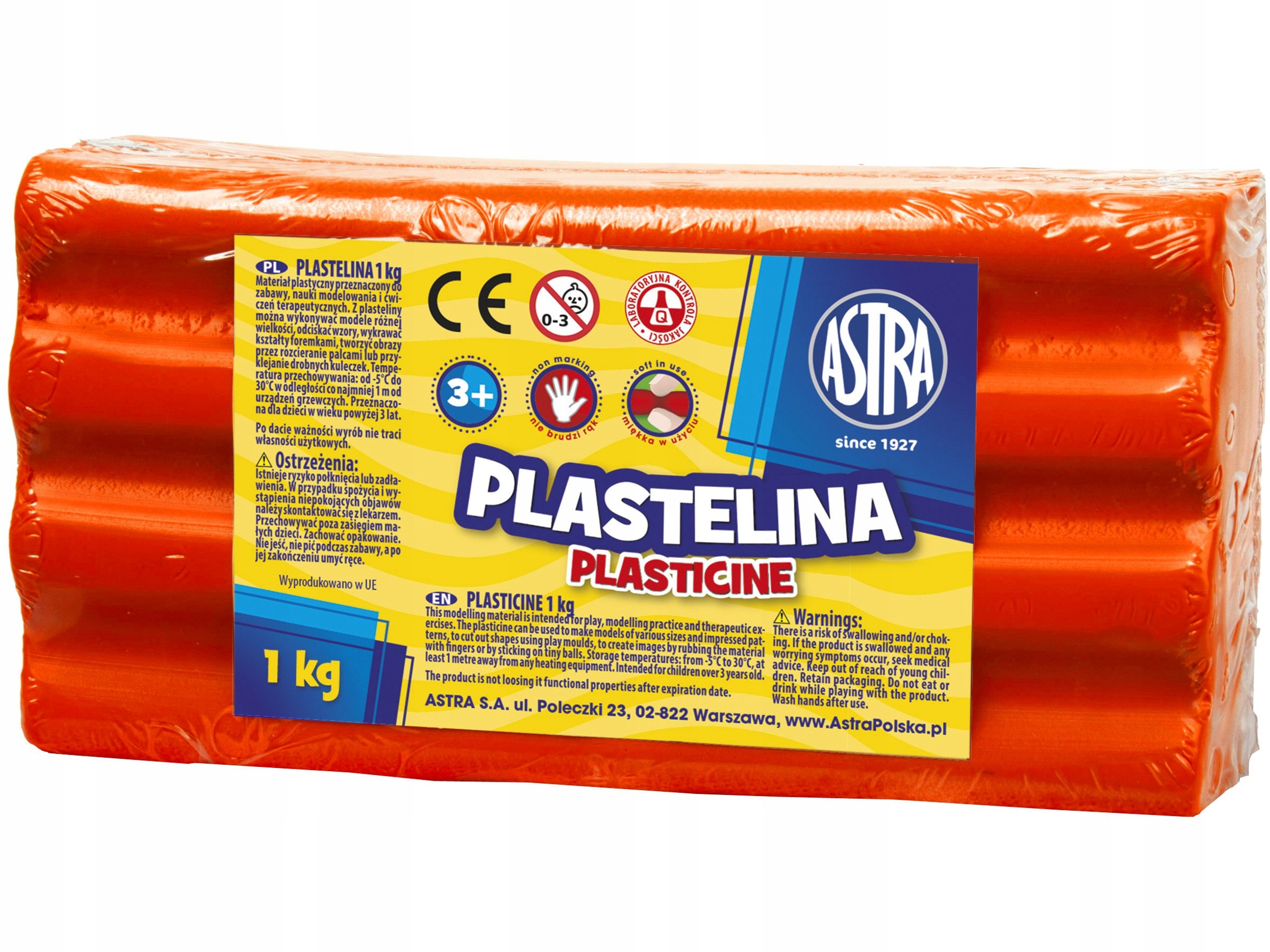 Plastelina Astra 1 kg czerwona; 303111006  ASTRA