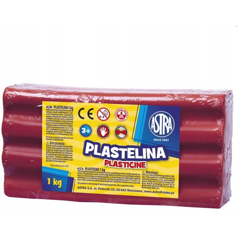 Plastelina Astra 1 kg różowa; 303111008  ASTRA