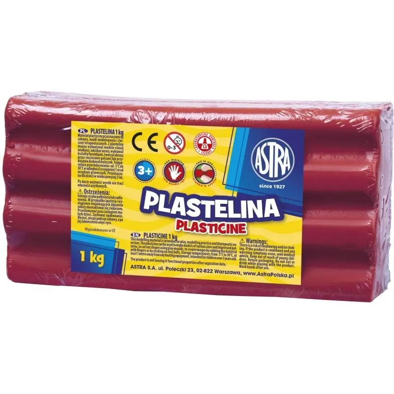 Plastelina Astra 1 kg różowa; 303111008  ASTRA