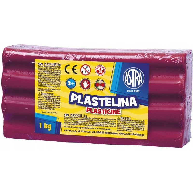 Plastelina Astra 1 kg purpurowa; 303111009  ASTRA